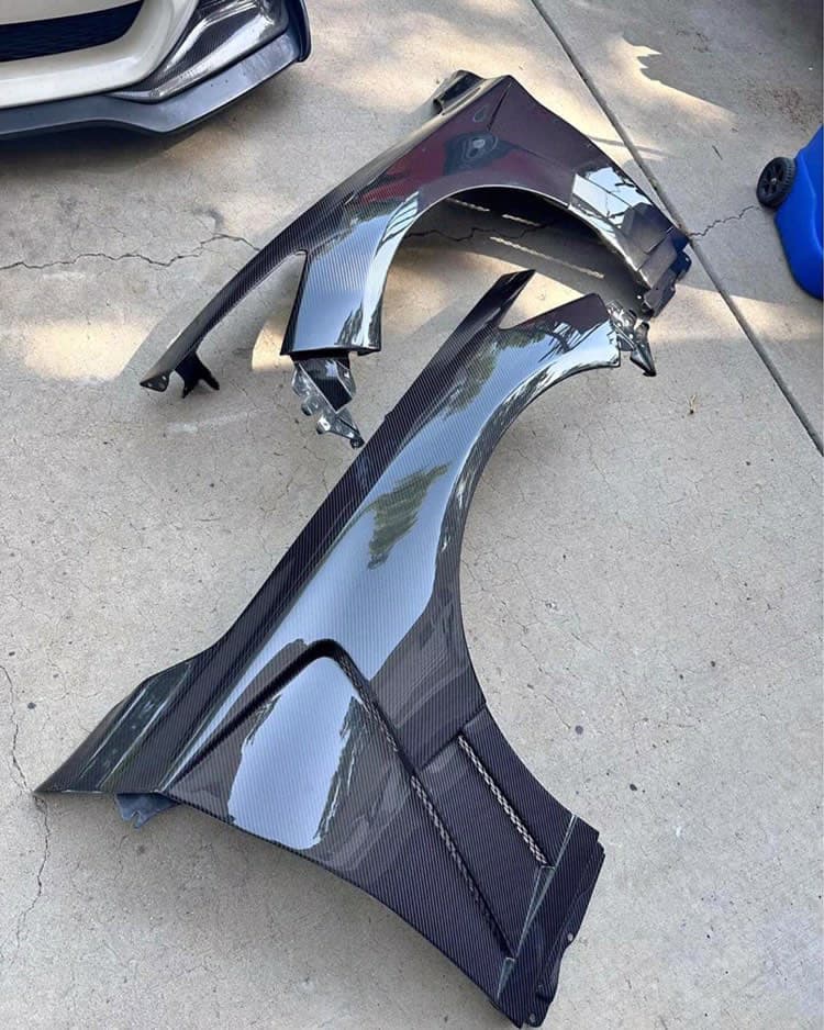 Infiniti Q50 Carbon Fiber Fenders | 2014-2024 Q50 V37 | Real 2x2 Twill Weave | Aggressive Widebody + Weight Savings | Track & Show Ready  