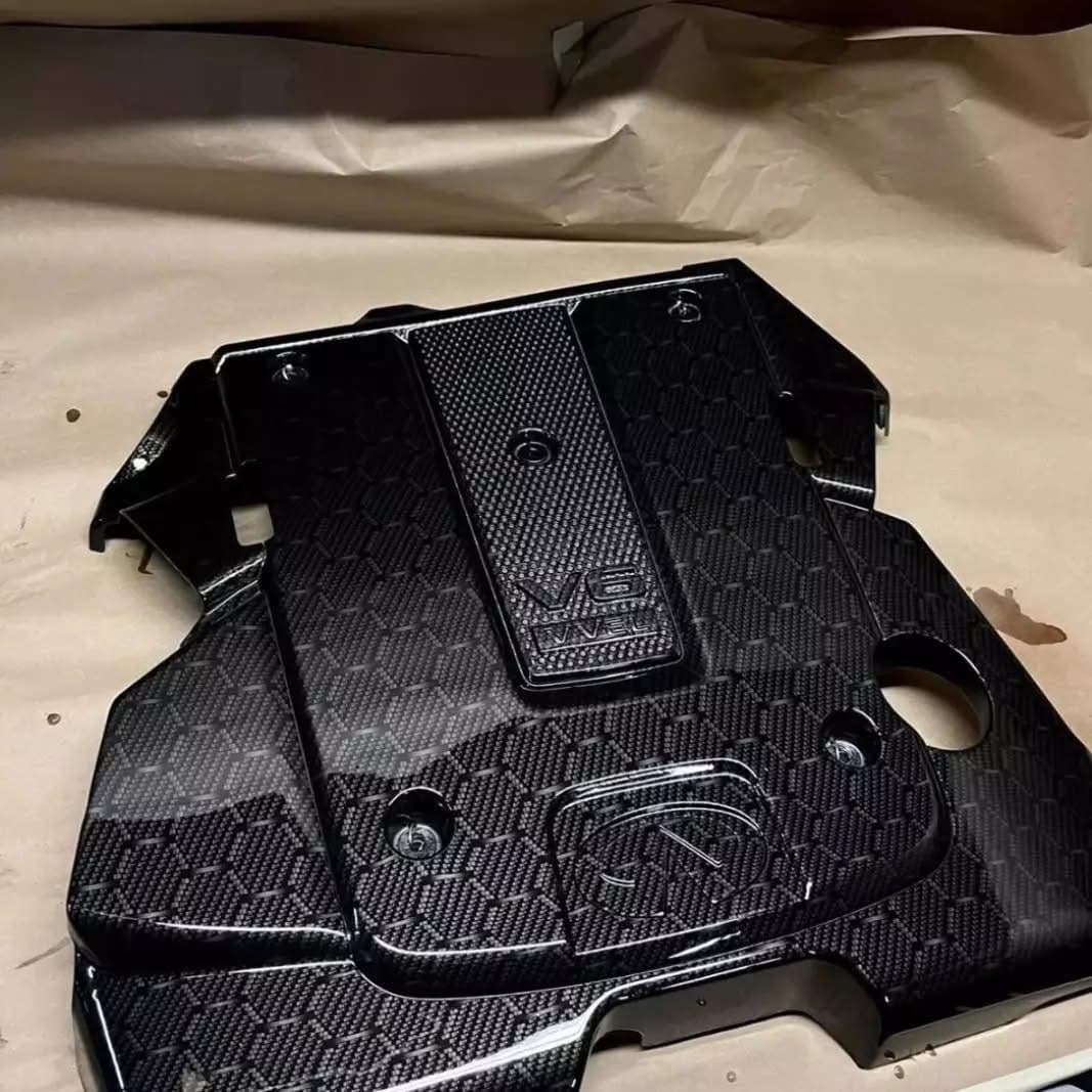 HEX Carbon Engine Cover for G37 Q50 2008-2013 | Real 2x2 Twill or Forged | VQ37VHR | Bolt-On
