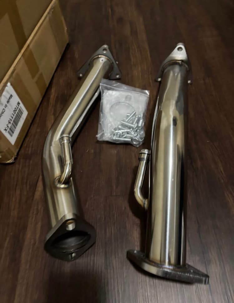 Infiniti G37, 370Z & Q50 High-Flow Downpipes/Test Pipes - 2.5" T304 Stainless Cat Delete | VQ37VHR Performance Exhaust | Aggressive Sound + Power | Direct Bolt-On  