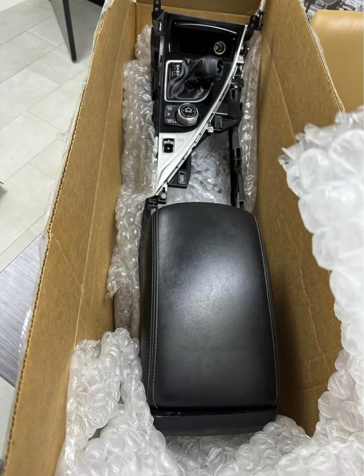 Infiniti Q60 Black Leather Center Console | Sleek & Luxurious, Great Condition! | Fits 2017-2022 Infiniti Q60 CV37 | Direct OEM Replacement