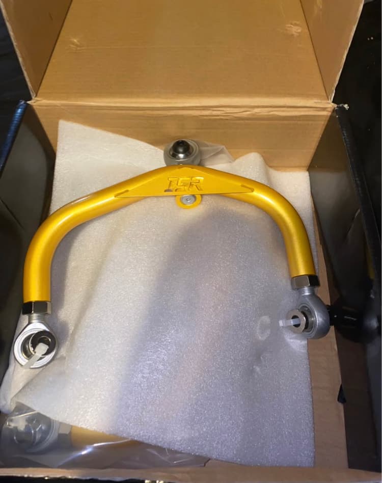 ISR Performance Front Camber Control Arms G37/370Z - Yellow Coated - CNC 6061-T6 Billet | On-Car Adjustable | Spherical Bearings | Correct Alignment | Direct Fit for 2008-2013 G37 & 2009-2020 370Z RWD  