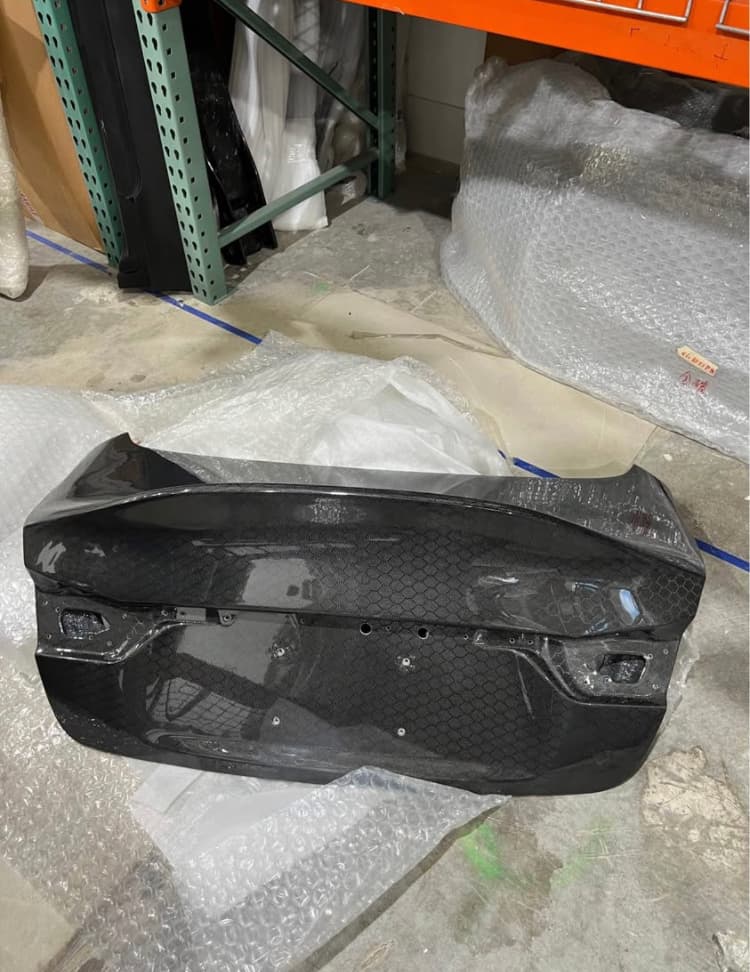 2014-2019 Q50 Carbon Fiber Duckbill Spoiler | Real 2x2 Twill | Trunk Lip | Gloss Clear | OEM+ Fit