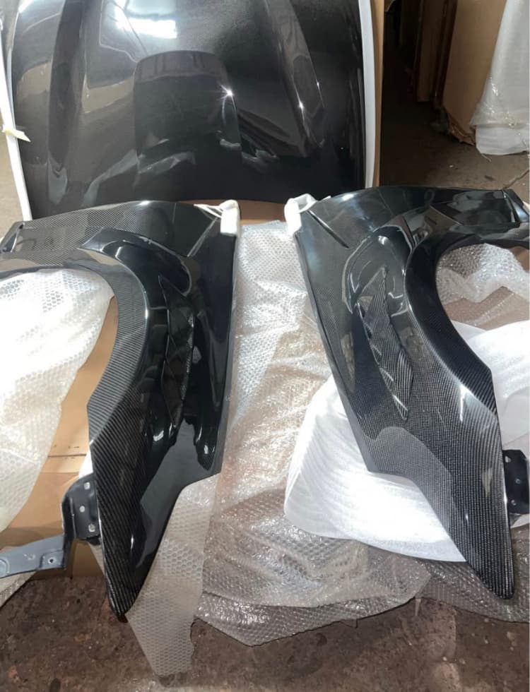 2009-2020 370Z Carbon Fiber Wide Fenders | Real 2x2 Twill | Aggressive Fit | Gloss Clear | OEM Bolt-On